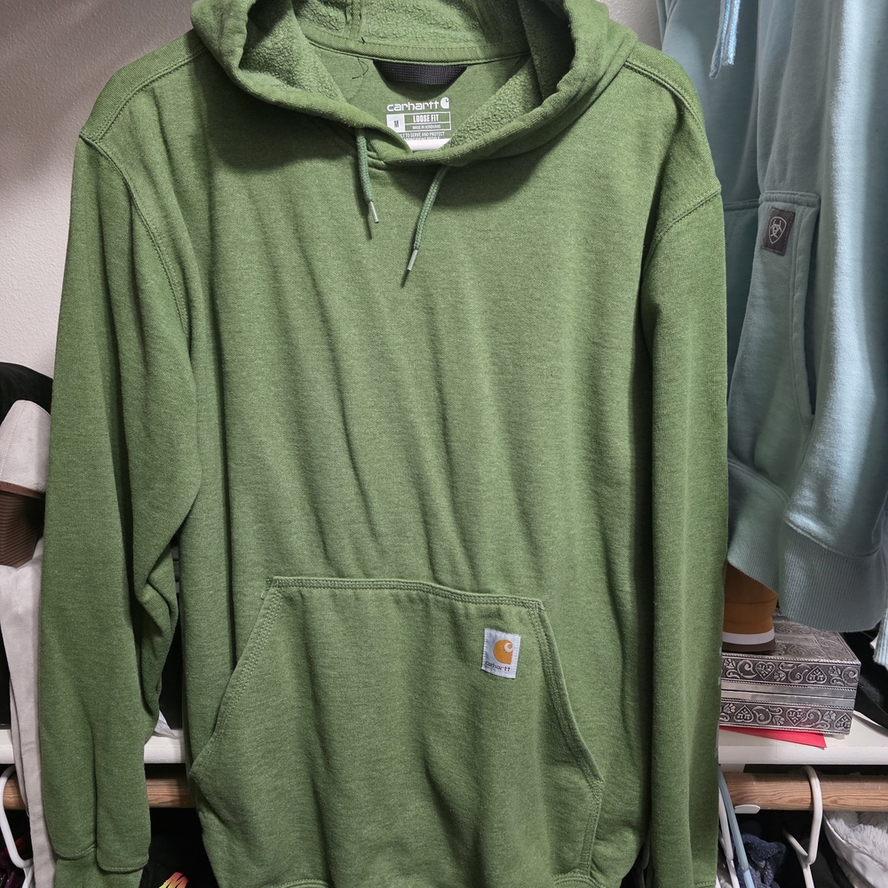 Carhartt Men's Olive Green Pullover Hoodie